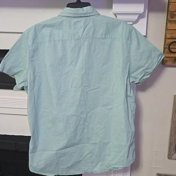 APT. 9 Green Print Short Sleeve Shirt - Picture 9 of 9